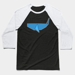 Whale Origami Sticker Style Design Baseball T-Shirt